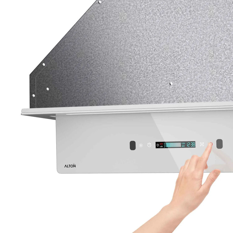هود مخفی آلتون مدل H710W سفید 70 سانتی متر | هود توکار با جک برقی، موتور توربو و سنسور دود