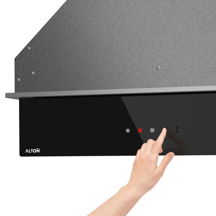 هود مخفی ۸۰ سانتی مدل H800S | هود توکار لمسی با موتور فلزی توربو ۵ دور، موشن و ریموت