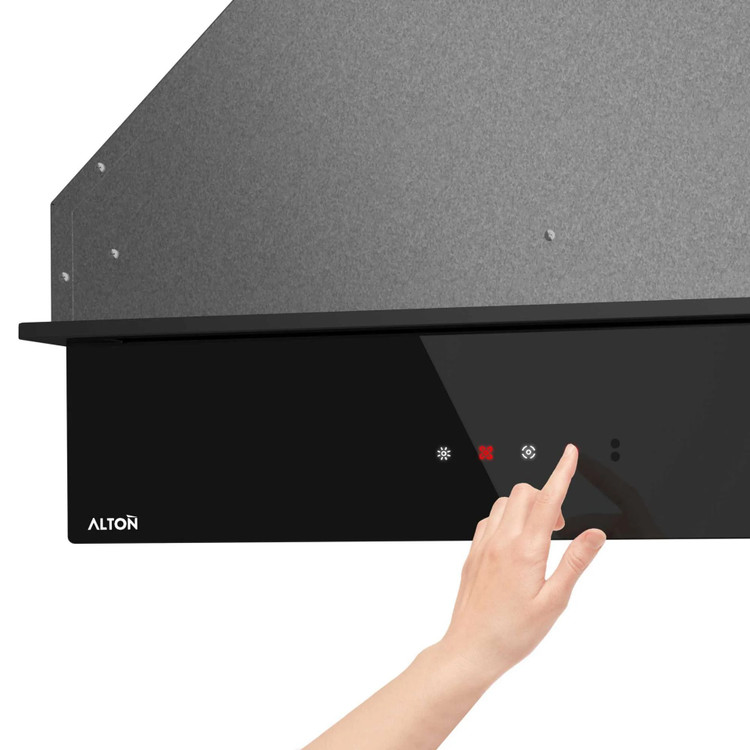 هود توکار H800B مخفی 80 سانتی لمسی با موتور توربو ۵ دور، موشن و کنترل از راه دور